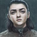 Portrait d’Arya Stark souriant Le Trône de fer